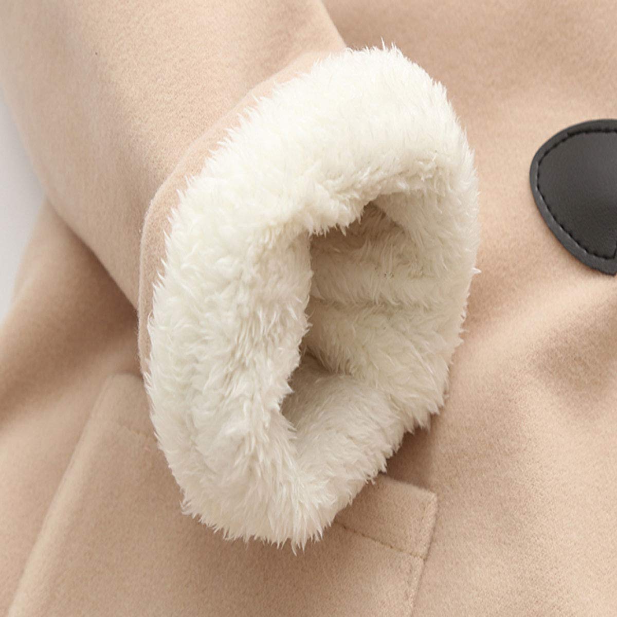 Woman's Winter Coats With Cap Kitty Print Pocket Thick Warm Fluffy Hooded Jacket